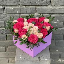 Цветочная композиция из Розы в коробке в Терновке