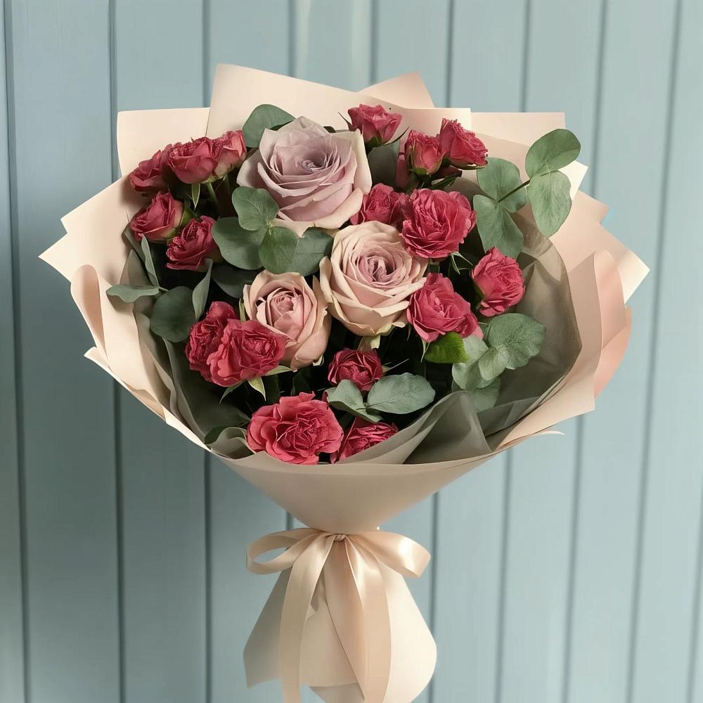 Букет цветов из: Гвоздики и Розы в Терновке