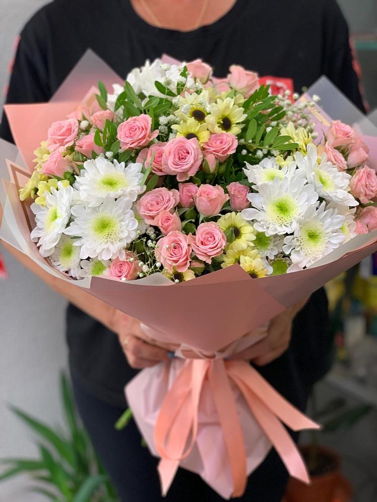 Букет цветов из: Розы и Хризантемы в Терновке