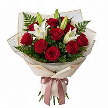 Букет цветов из:  Лилии и Розы #REPLACE_PRED# Терновке