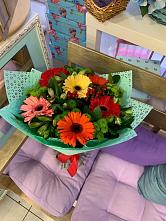 Букет цветов из:  Герберы, Хризантемы и Альстромерии #REPLACE_PRED# Терновке
