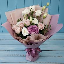 Букет цветов из:  Розы и Лизиантусы в Терновке
