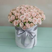 Цветочная композиция из Розы в шляпной коробке в Терновке