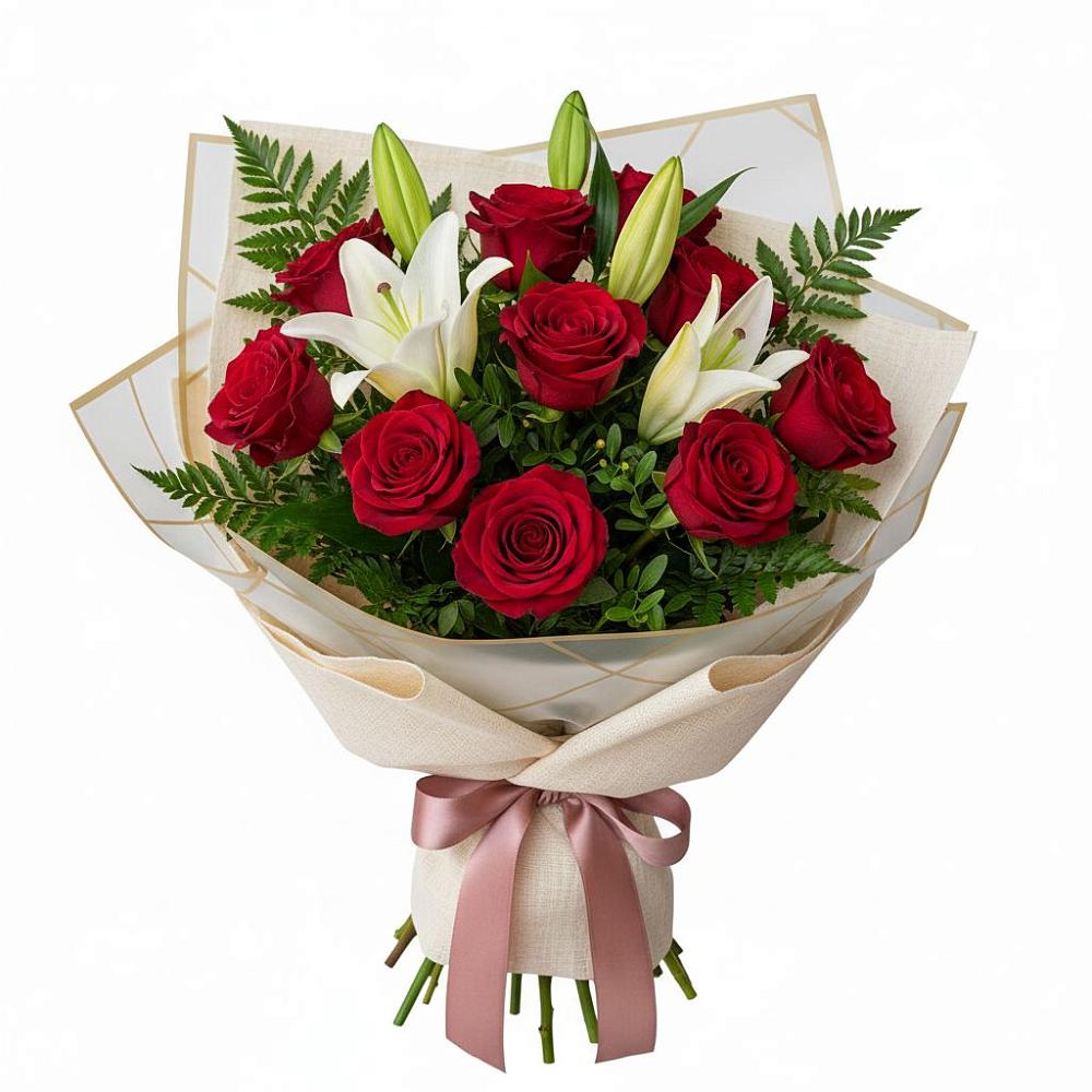 Букет цветов из: Лилии и Розы в Терновке