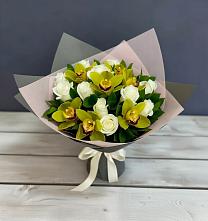 Букет цветов из:  Орхидеи и Розы в Терновке