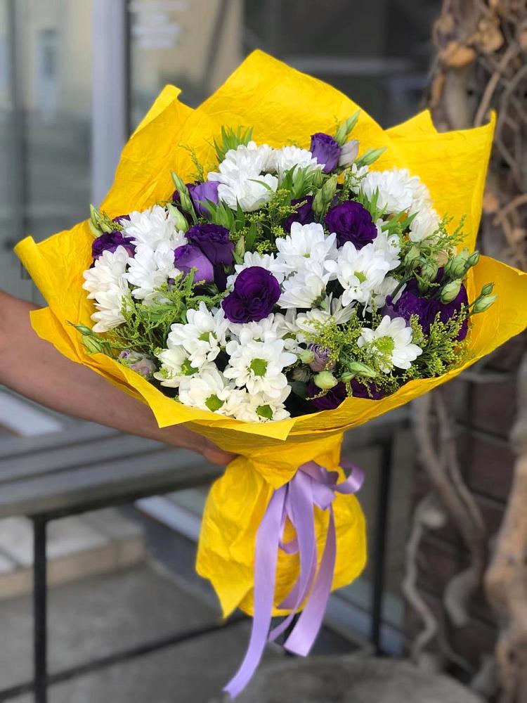 Букет цветов из: Ирисы, Хризантемы и Ромашки в Терновке
