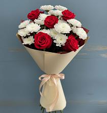 Букет цветов из:  Розы и Хризантемы в Терновке