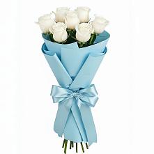 Букет 7 белых роз Проуд в Терновке