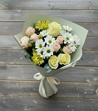 Букет цветов из:  Альстромерии, Розы и Хризантемы в Терновке