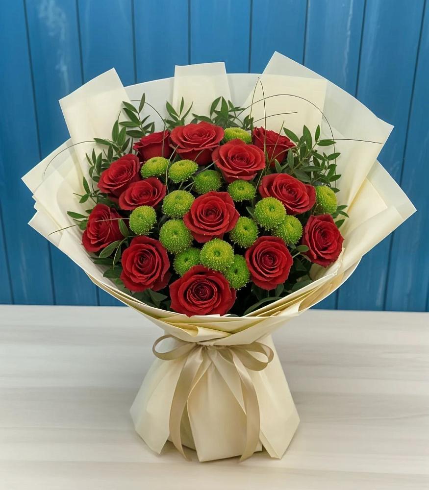 Букет цветов из: Розы и Хризантемы в Терновке