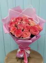 Букет 15 Розовых роз Равель в Терновке