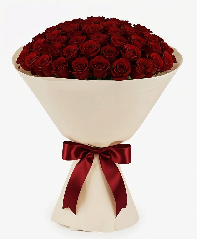 Букет 101 Бордовая роза Блэк Бакарра в Терновке