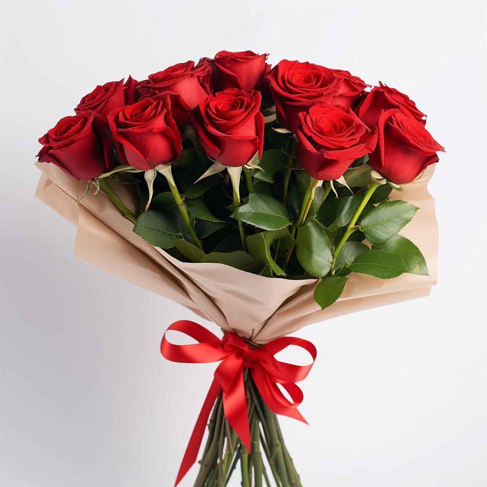 Букет 11 Красных роз Эдлесс Лав в Терновке