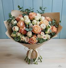 Букет цветов из:  Альстромерии и Розы в Терновке